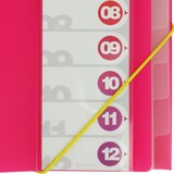 thumbnail of Clasificador PP 12 posiciones translúcido Fucsia