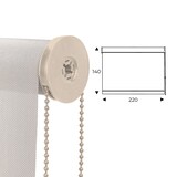 thumbnail of Estore Rocada 220cm comprimento x 140cm altura - cortina em linho branco com mecânica bege