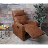 thumbnail of TV-fauteuil HWC-A54 Premium, relaxfauteuil schommelfunctie, draaibaar ~ stof/textiel imitatiesuède