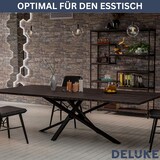 thumbnail of DELUKE® Tischgestell Metall SIDER Schwarz Robuste Verarbeitung Tischbein Tischkufen Tischgestell für Holztisch Esstisch 72x70x120cm