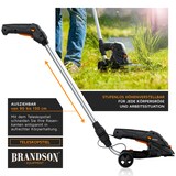 thumbnail of Brandson Grasschere mit Akku 7,2V 2000mA/h - elektrische Garten Strauchschere - inkl. Teleskopstange 90-130 cm mit Rädern - Ladegerät und 2000 mAh