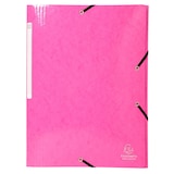 thumbnail of Exacompta  Cod. 55824E - Cartella 3 lembi con elastici Maxi Capacity Iderama cartoncino lustré 425 g/mq - 24x32cm rosa  - Confezione da  25 pz.
