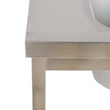 thumbnail of Cleiton® Mesa de Entrada Derecha para Lavavajillas de Cúpula de Acero Inoxidable con 1 Seno 800x750x880 mm | Fregadero | Pica Industrial con patas