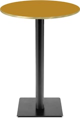 thumbnail of RestooTab - Stehtisch Milan T Ø50cm ocker maggese kanten messingfarben