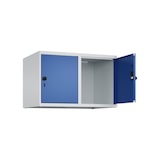 thumbnail of C+P Aufsatzschrank Classic PLUS, 2 Abteile, HxBxT 50x80x50cm, Sicherheitsdrehriegel, Hellgrau/Enzianblau von PROREGAL