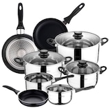 thumbnail of WellHome - 4-teiliges Edelstahl-Kochgeschirr-Set mit 3 Pfannen 16/20/24 cm Gepresstes Aluminium Induktion