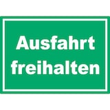 thumbnail of Ausfahrt freihalten Schild grün-weiß A0 (841x1189mm)