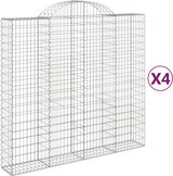 thumbnail of vidaXL Gabionen mit Hochbogen 4 Stk. 200x50x180/200cm Verzinktes Eisen