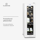 thumbnail of Klarstein Shiraz 12 Slim Uno Weinkühlschrank 32l/12Fl.Touch 85 W 5-18 °C LED Weißes Glas