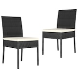 thumbnail of Set Da Pranzo Da Giardino 3 Pz In Polyrattan Nero