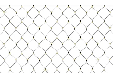 METRO Professional Rede de luzes LED, borracha, 2 x 3 m, 300 LEDs, 27.6 W, branco quente e frio