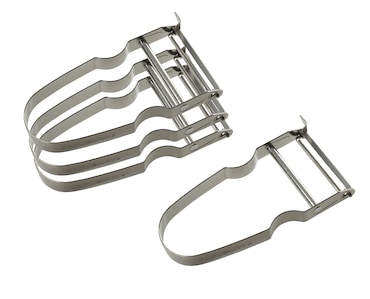 METRO PROFESSIONAL Pelador, acero inoxidable, 11,5 x 6,5 cm, plata, 4 unidades