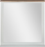 thumbnail of WOMO-DESIGN Wandspiegel Xi’an 80x76 cm, rechteckig, Natur/Weiß, handgefertigter Massivholz-Spiegel aus Mangoholz, Landhausstil, Flur- & Badspiegel