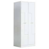 thumbnail of Z-Spind, 4 Abteile, BxTxH 800 x 500 x 1800 mm, mit Sockel und Zylinderschlössern, Farbe lichtgrau RAL 7035