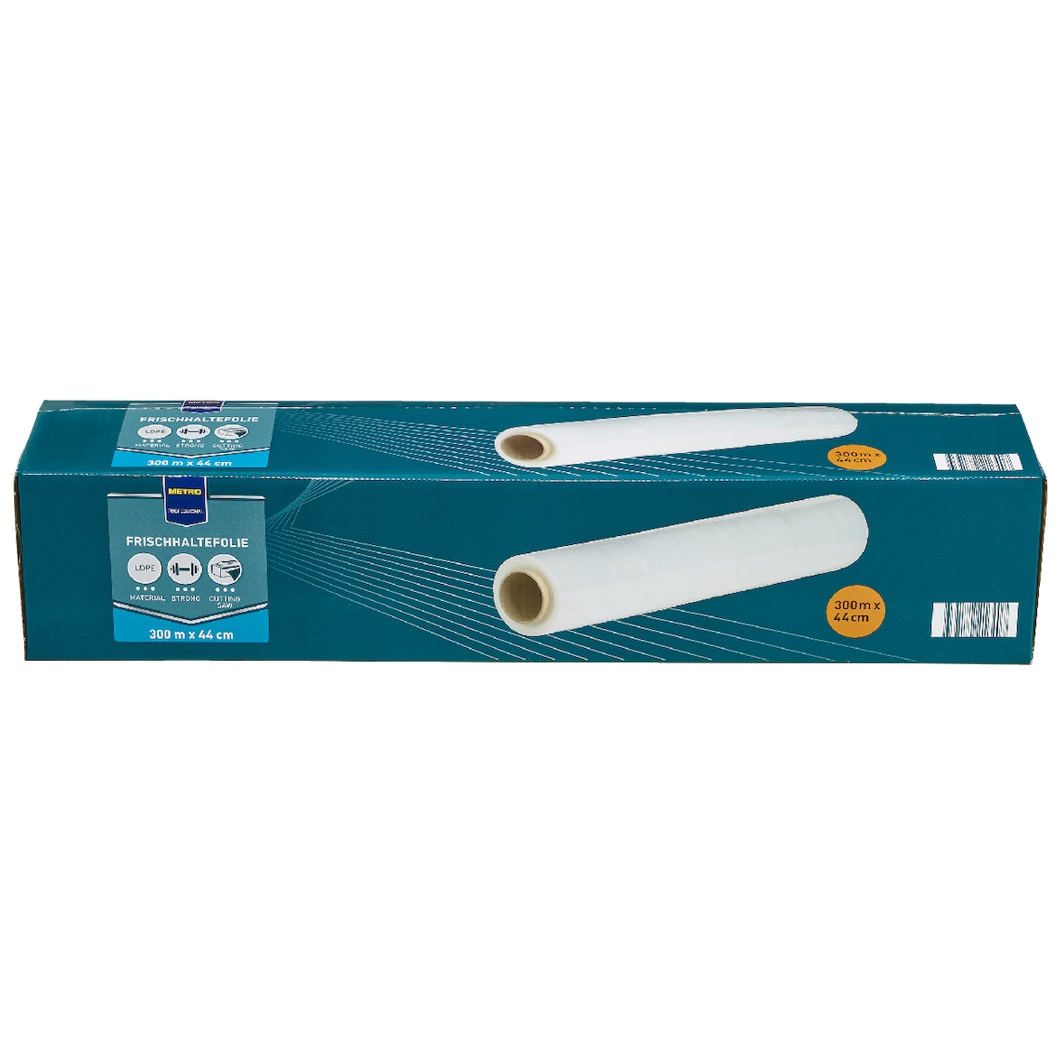 METRO Professional Vershoudfolie, LDPE, 300 m x 44 cm, 11 µm