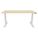 thumbnail of Schreibtisch elektrisch höhenverstellbar, 180x80cm, ahorn/weiß
