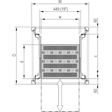 thumbnail of SCHROFF 19" / scaffale rack, estensibile, accorciabile di 100 mm - 19 "FA AUS 2HE C=500 RED 7021