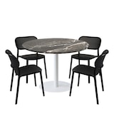 thumbnail of Esstisch-Set Rome weiß Ø120cm und 4 Stühle - Modell Marmor Royal
