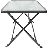 thumbnail of Table de jardin en métal et verre trempé Formentera 110 x 70 cm gris The Home Deco Factory