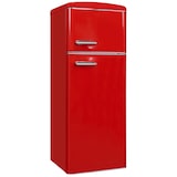 thumbnail of Exquisit Retro Kühl-Gefrierkombination RKGC270-45-H-160E rot, 206 l Fassungsvermögen