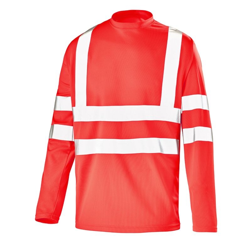 Cepovett - Tee-shirt manches longues Fluo Base 2 Rouge Taille S