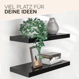 thumbnail of CASARIA® 3x Wandregal 50cm Holz Hochglanz Schwarz Regal