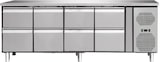 thumbnail of Gastro Edelstahl Kühltisch Kühltheke 8 Schubladen mit Aufkantung 550 L -2/+8°C
