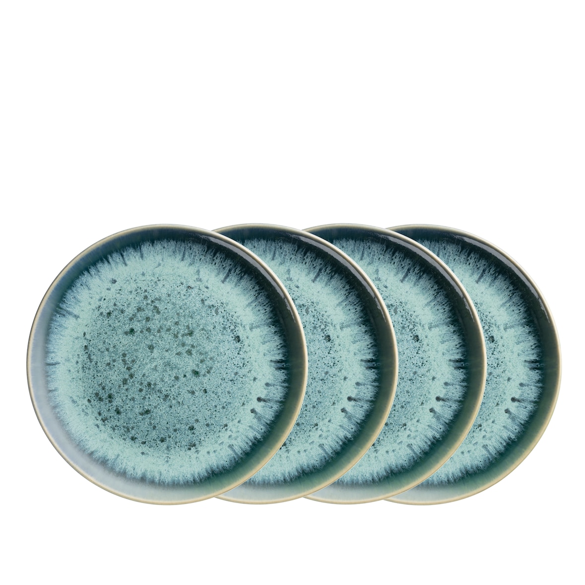 MÄSER Dessertteller 23 cm, 4-er Set, BLAU, postsicher, Serie CARELLIA