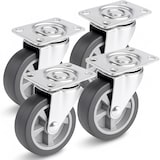 thumbnail of PRIOstahl Lenkrollen 4 x Graue Rollen 50mm Möbelrollen Laufrollen drehbar für Möbel Bettkasten