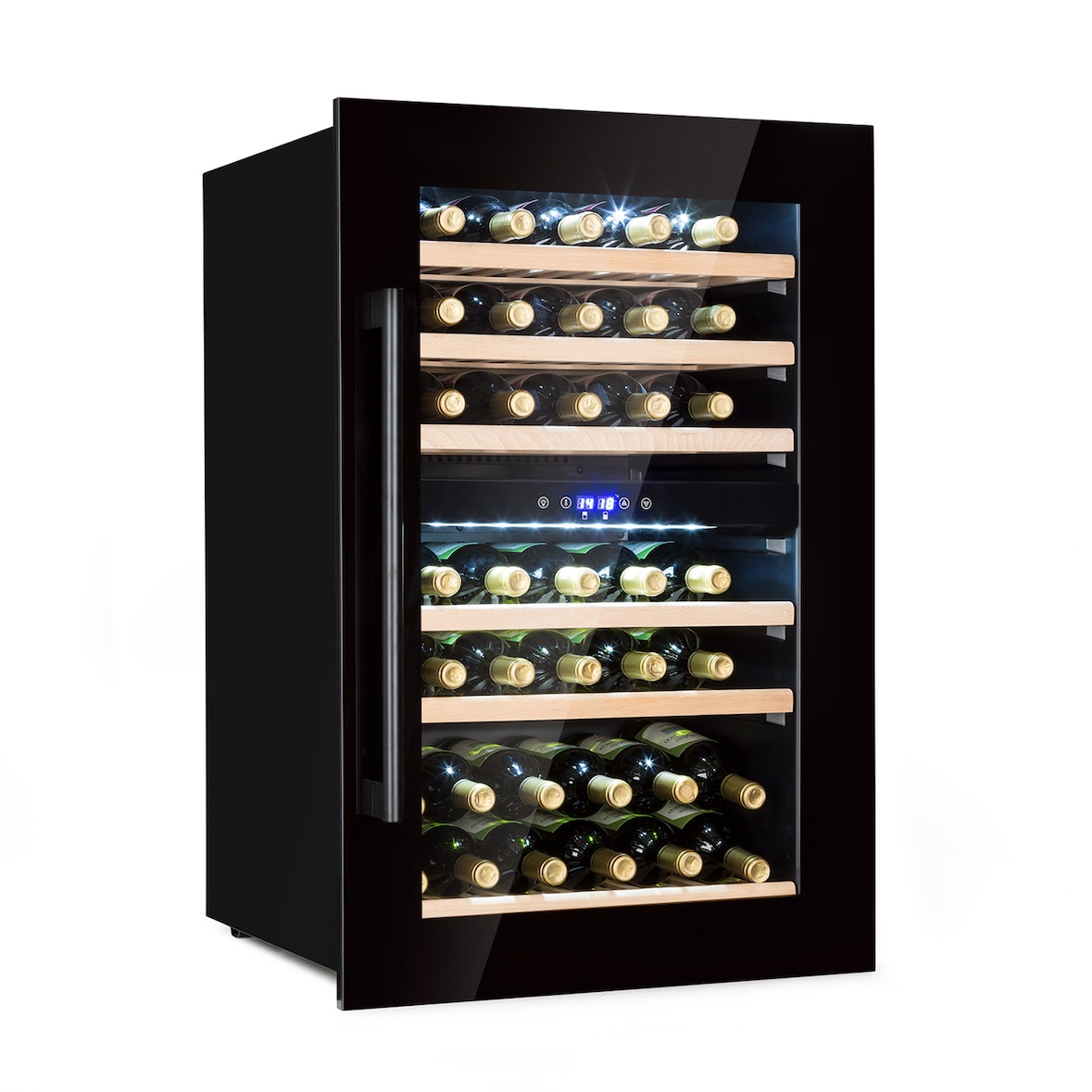 Klarstein Vinsider 41 Built-in Duo Onyx Einbau-Weinkühlschrank 41 Fl 2 Zonen Schwarz