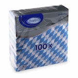 thumbnail of 400x Servietten 1-lagig 33x33cm Bayerische Raute blau