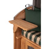 thumbnail of Strandkorb - bene living - Borkum XL Teak Bullauge - PE grau - Modell 506 - 2,5-Sitzer inkl. Liftersystem