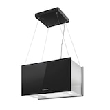 thumbnail of Klarstein Kronleuchter L Inselabzugshaube 60cm Abluft: 590m³/h LED Touch Glas Schwarz