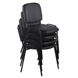 thumbnail of 12er Set Besucherstuhl Ken Kunstleder schwarz