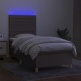 thumbnail of vidaXL Boxspringbett mit Matratze & LED Taupe 90x190 cm Stoff