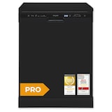 thumbnail of Exquisit PRO Geschirrspüler 60 cm, Unterbaufähig, EEK: C, 14 Maßgedecke, Besteckschublade, Automatische Türöffnung, 11 Liter, GSP56314-030C schwarz