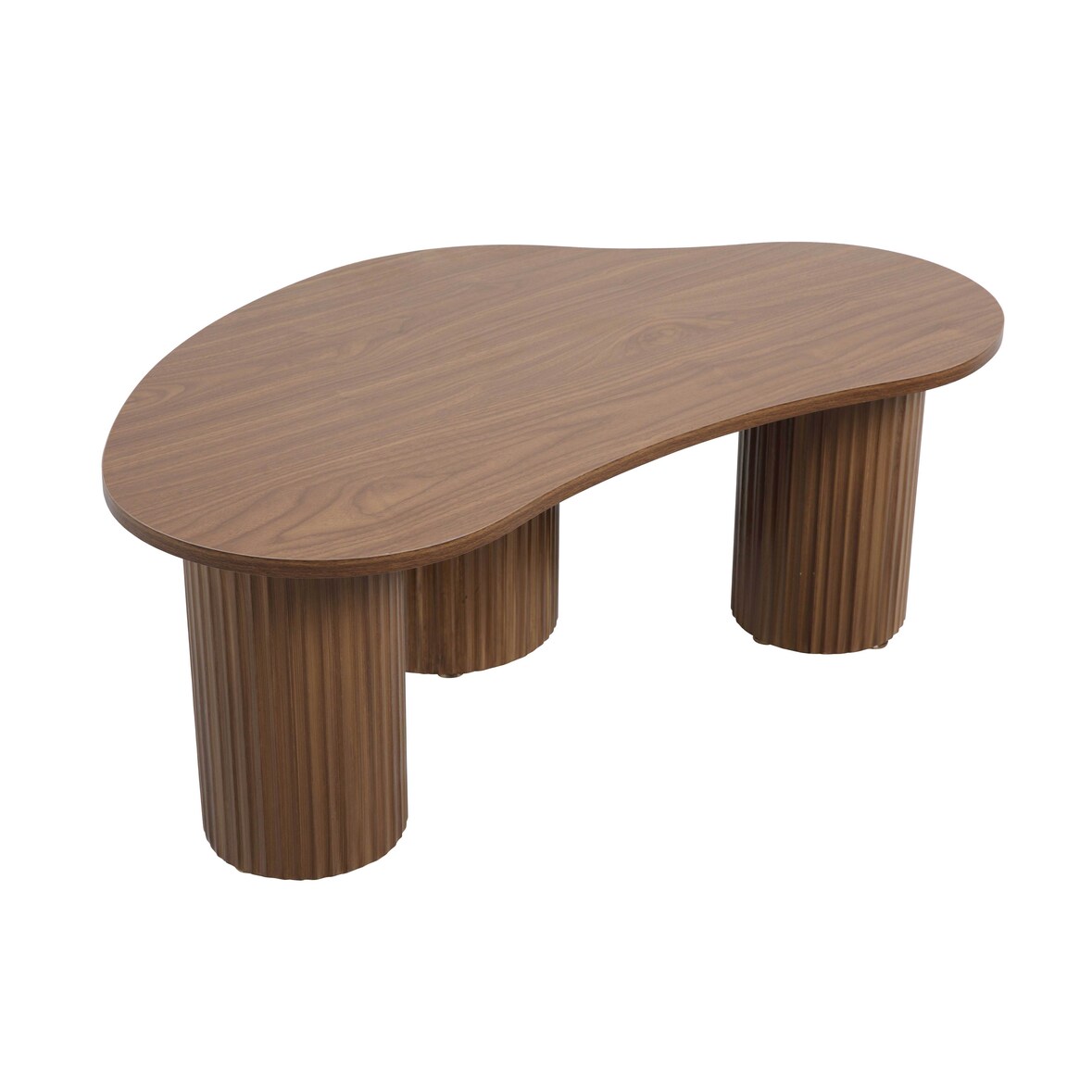 Table basse en MDF décor mélaminé bois foncé