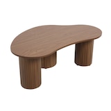 thumbnail of Table basse en MDF décor mélaminé bois foncé