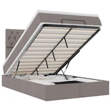 thumbnail of vidaXL Ottoman-Bett mit Matratze & LEDs Taupe 120x190 cm Stoff
