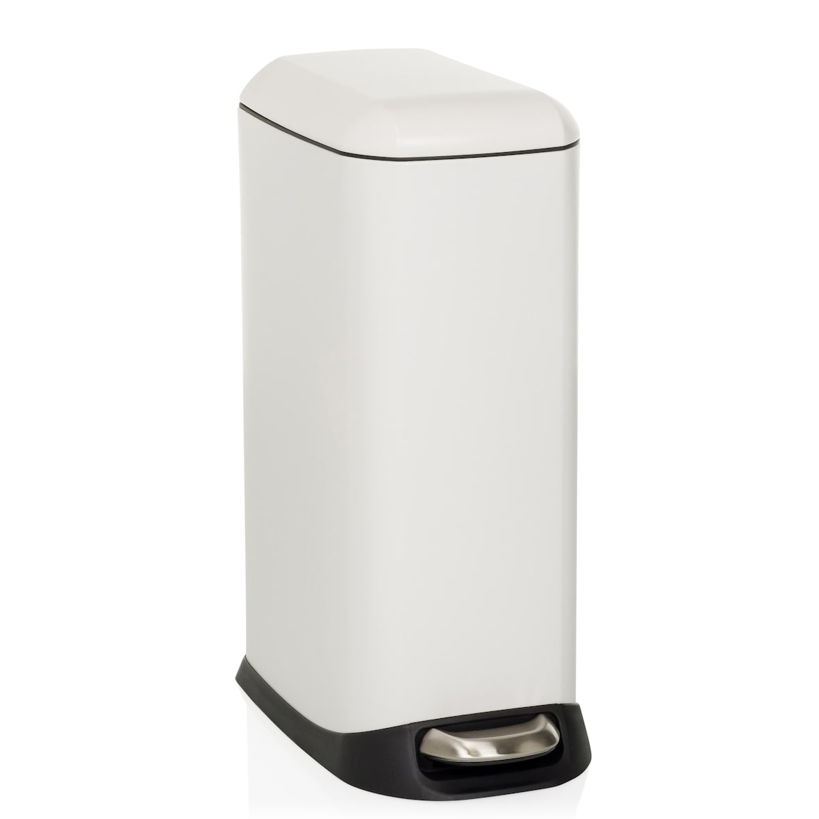 Cestino per rifiuti / Pattumiera CLEAN SLIM 20L acciaio bianco hjh OFFICE