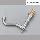 thumbnail of JULIAN | Vintage 3-Loch Badarmatur Silber gebürstet | Premium Retro Edelstahl Wasserhahn Waschbecken | Antike 2-Griff Mischbatterie Hotel Gastronomie