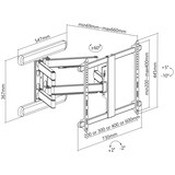 thumbnail of InLine® 23118W InLine® Premium Aluminium Wandhalterung, für Flach-TV (37-80"), max. 70kg, weiß