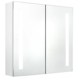 thumbnail of Helloshop26 - Badezimmerschrank mit LED-Spiegel Hochglanzweiß 62 x 14 x 60 cm Hochglanzweiß 02_0006583
