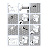 thumbnail of Belvit Stand-WC Manhattan Grau Tiefspüler Abgang Boden (senkrecht) 555x350x390
