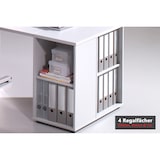 thumbnail of bümö Schreibtisch Schrank in grau, Container Schrank Büro für Ordner & Co. - Anstell-Container Schreibtisch, Schreibtisch Kommode, Büro Schrank