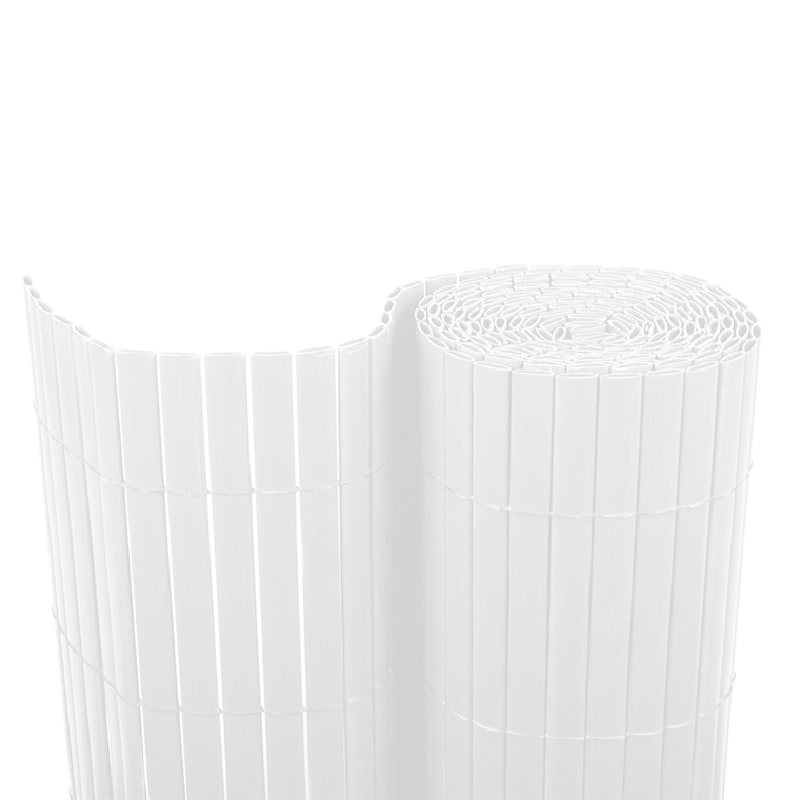 Bonerva | Cañizo Pvc Doble Cara | Color Blanco | Rollo 1x3 Metros | 85% Ocultación | Lamas 12mm | MAL0632