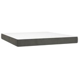 thumbnail of vidaXL Boxspringbett mit Matratze & LED Dunkelgrau 160x200 cm Samt