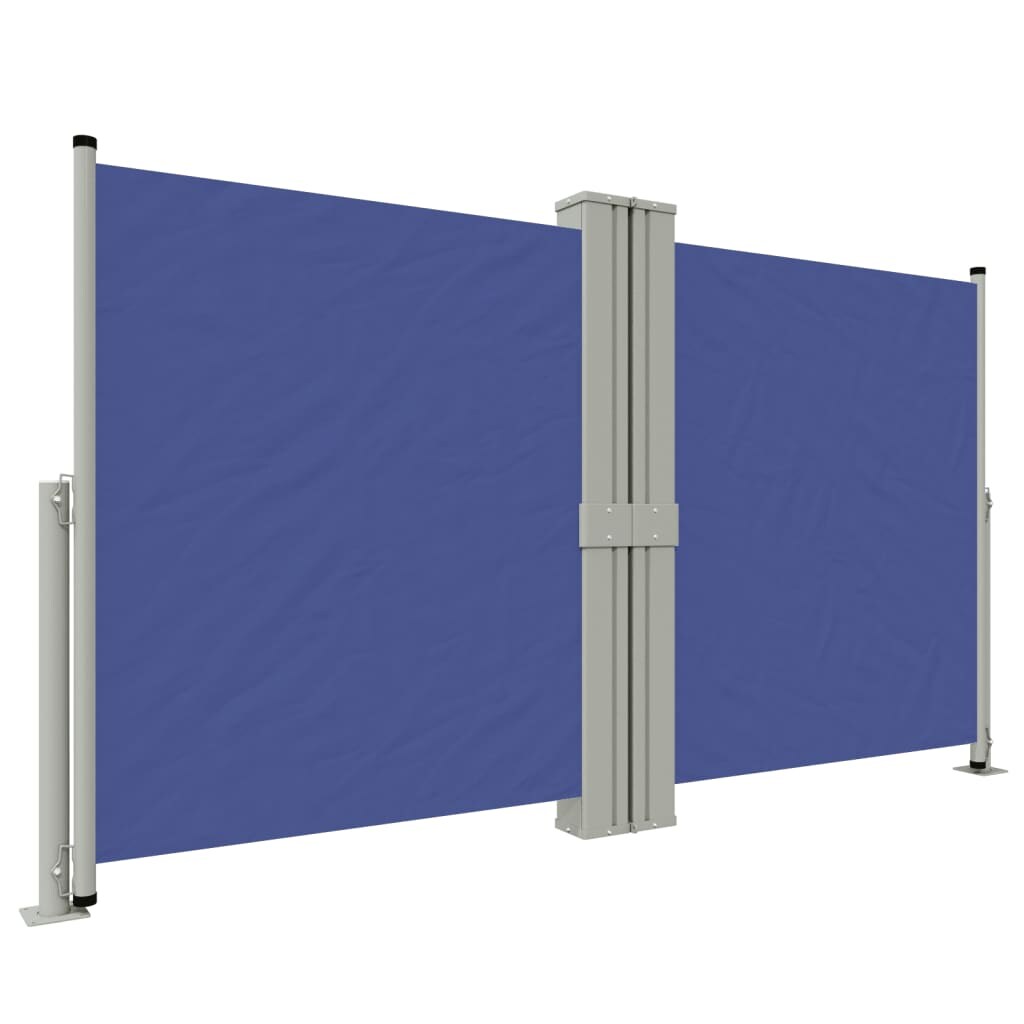 vidaXL Seitenmarkise Ausziehbar Blau 140x1200 cm