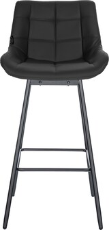 thumbnail of CHEFGASTRO 4er Set Barhocker GOLDEN GATE Schwenkbar Kunstleder HxBxT 105x49x56cm Schwarz Barstuhl