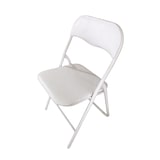 thumbnail of Pack 100 Sillas Blancas Plegables Premium con Estructura Metálica y Asiento Acolchado en Polipiel PU. Respaldo Ergonómico (80x44x43,5 cm)